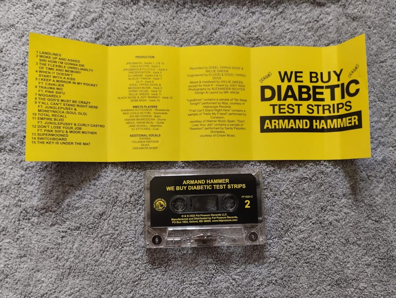 Armand Hammer – We Buy Diabetic Test Strips Cassette Tape Hip Hop