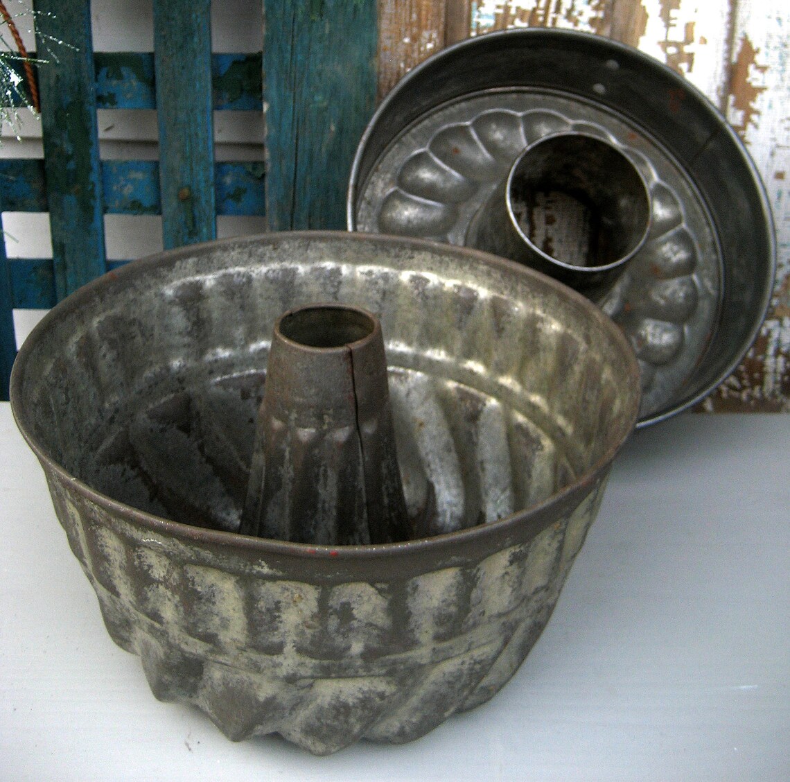 Vintage Tin Fluted Bundt Cake Pan Etsy