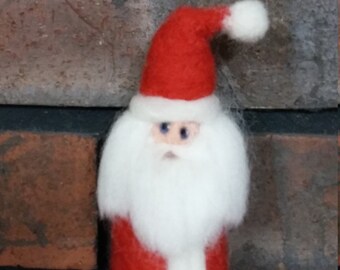 Santa Ornament Needle Felted Wool Figurine