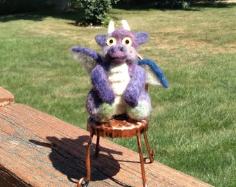 Dimple Dragon Toddler Needle Felted Wool Sculpture