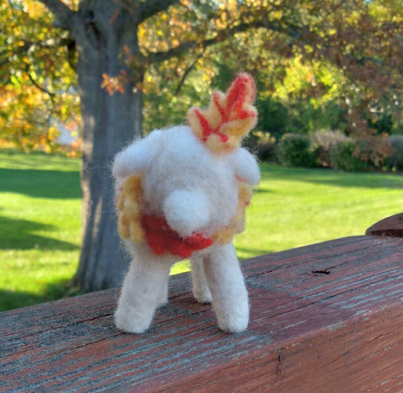 Primitive Autumn Sheep Needle Felted Wool Sculpture image 4