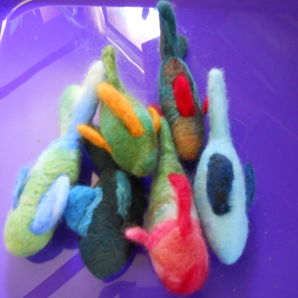 Catnip Toy Needle Felted Wool Catnip Fish