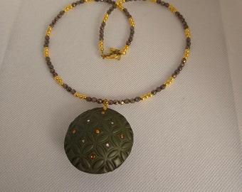 Polymer Clay Pendant Necklace