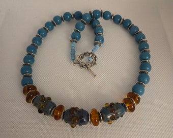 Blue Butterscotch Necklace