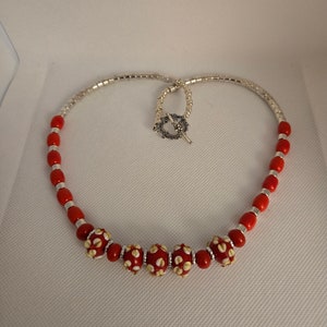 Red Lampwork Necklace