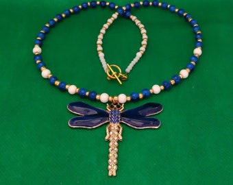 Dragonfly Blues Necklace