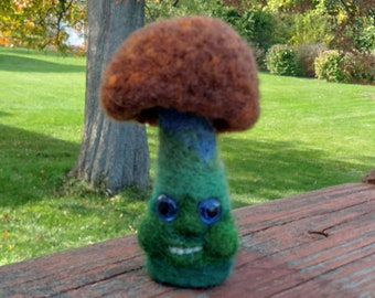 Magick Mushroom Needle Felted Wool Sculpture