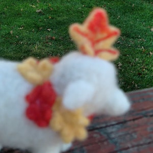 Primitive Autumn Sheep Needle Felted Wool Sculpture image 2