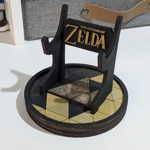 Trähandkontrollställ baserat på The Legend of Zelda 40th Anniversary Pro Controller, mobiltelefonställ, gamepads