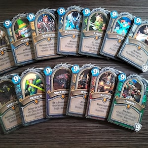 Cartas inspiradas en Hearthstone con tu personaje de World of Warcraft