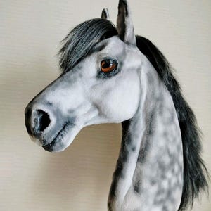 Realistic Hobby Horse Noble Gray With Bridle