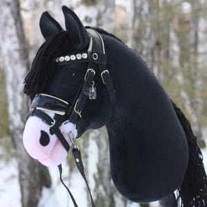 Hobby Horse Pony Size, Black Horse, Gift For Horse Lover