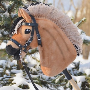 Hobby Horse Fjord Made Of Velboa, Horse Riding Toy