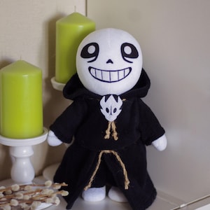 Reaper Undertale Sans Plush, Gamer Boyfriend Gift, Kawaii Plushie, Stuffed animal, Sans Undertale