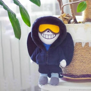 Birdtale Undertale Sans Plush, Gamer Boyfriend Gift, Kawaii Plushie, Stuffed animal, Sans Undertale