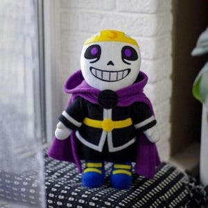 Uncorrupted Nightmare Undertale Sans Plush, Gamer Boyfriend Gift, Kawaii Plushie, Stuffed animal, Sans Undertale
