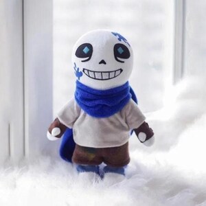 Blueprint Undertale Sans Plush, Gamer Boyfriend Gift, Kawaii Plushie, Stuffed animal, Sans Undertale