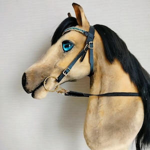 Realistic Hobby Horse With Bridle, Gift For Horse Lover