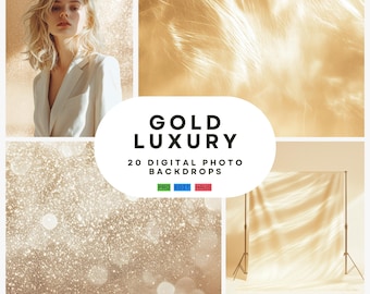 20 Gold Luxury Textures, Portrait Studio Backdrop, Fine Art Textures, Photo Background, Digital Background, Champagne Photography Backdrop