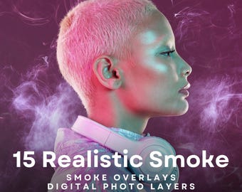 15 Smoke Overlays, PNG transparent Photoshop overlays, glitter bokeh dust overlays, colored sparkles Sequins, JPEG