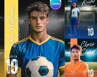 Plantilla editable de banner de fútbol sénior, Canva (descarga digital)