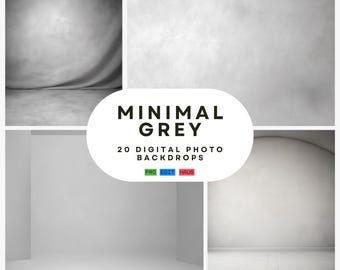 20 Neutral Grey Textures, Portrait Studio Backdrop, Fine Art Textures, Photo Background, Digital Background