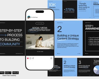 Instagram Carousel Canva Template, Seamless Social Media Posts for Coaches & SMM, Aesthetic Business Marketing Feed, Engagement Kit