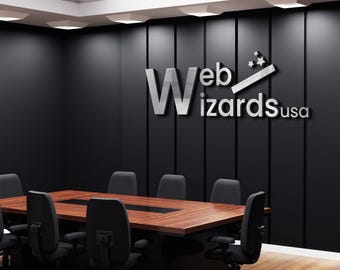 Custom 3D Acrylic Business Sign | Personalized Laser Cut Logo Reception & Office Wall Decor