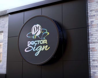 Custom LED Business Sign Store Front Blade Projection Lightbox Hanging Shop Boutique Logo Sign
