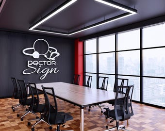 Custom Acrylic Office Sign 3D Business Logo Rose Gold Laser Cut Reception Sign Modern Office Wall Decor