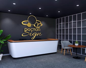 Custom Office Sign, Custom Reception Sign, Custom Lazer Cut Logo, 3D Bussiness Logo, Personalized Sign, Office Sign For Wall, Boutique Sign