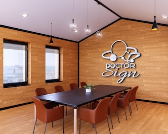 Custom 3D Acrylic Business Logo Sign;  Rose Gold Reception Desk Sign Modern Office Wall Decor Laser Cut Letters