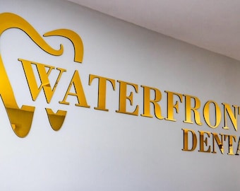 3D Business Sign – Custom Laser Cut Logo for Beauty Salon, Office Reception, or Wall Decor Office Wall Decor, Reception Sign, Personalized