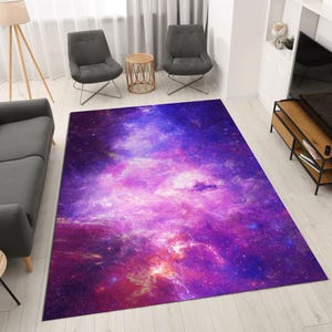 Space Rug, Galaxy Rug, Starry Night Rug, Stair Rug,View Rug, Starry Sky Landscape Rugs, Personalized Gifts, Non Slip Rug, Entryway Rug