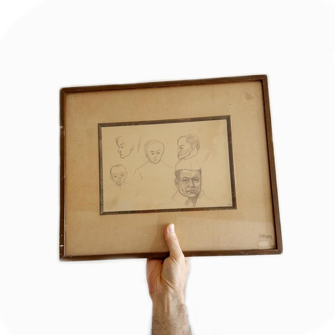 Pierre Tal-coat Portrait Sketch: 1945 French Pencil Drawing - Etsy