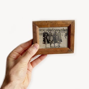 Vintage Photo Collage, 1950s Unique, Mixed Media Art, Photo Assemblage Wooden Frame, Black And White Photography, One of Art, Original