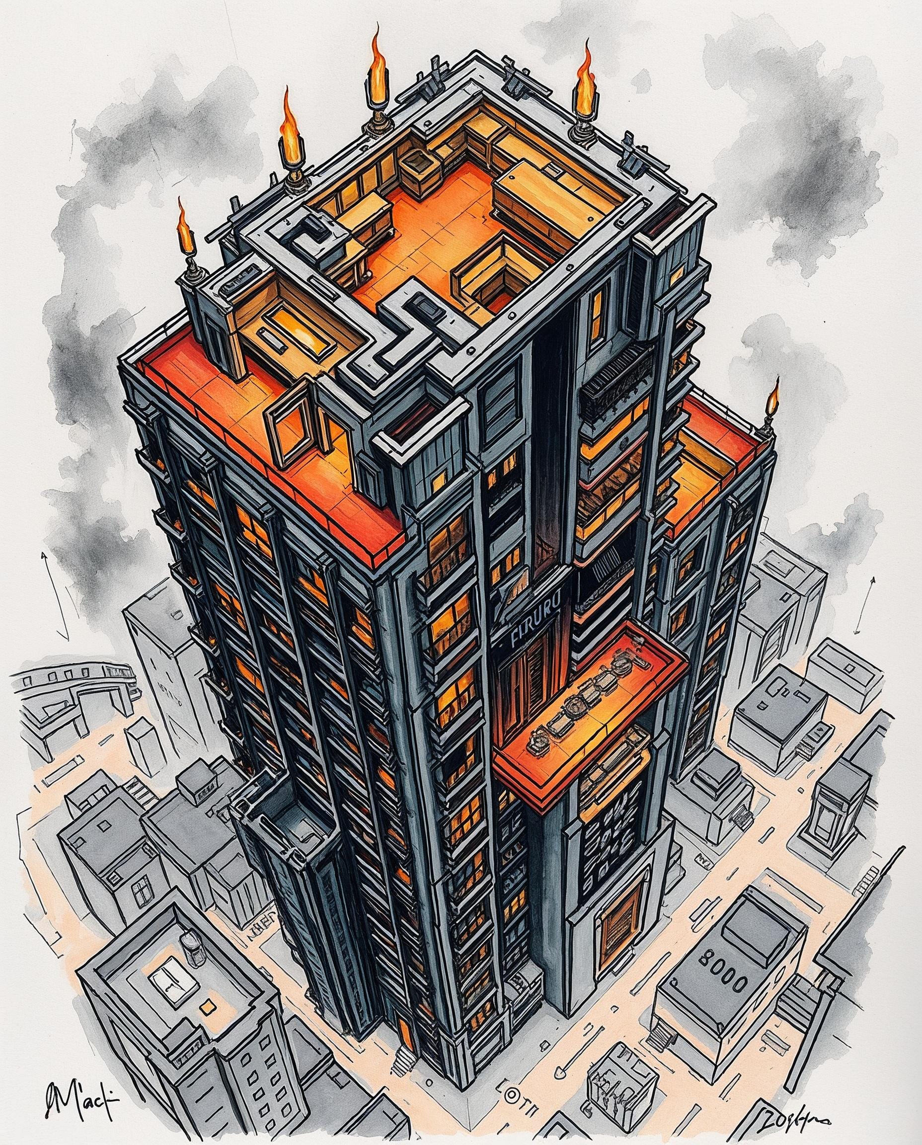 Tactical Map Rooftops 10 Battlemaps of Cyberpunk Rooftops. Starfinder, Cyberpunk 2020, RED ...