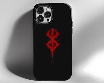 Brand of Sacrifice iPhone Case with MagSafe, Berserk Anime Phone Cover, Shockproof Protective Case, Dark Aesthetic Gift