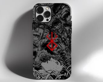 Berserk Guts Phone Case Brand of Sacrifice Phone Case Berserk Merch Anime Griffith Merch Anime Phone Case for Him Gift for Her Custom Case