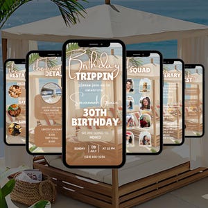 Digital Travel itinerary, itinerary template, travel itineray, Birthday Weekend Invitation, Weekend Itinerary, Digital Schedule, Girls Trip
