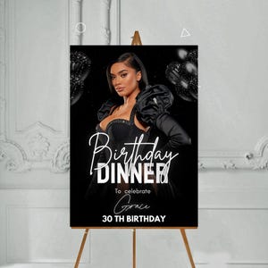 Birthday Dinner Welcome Sign Template (Digital Download)