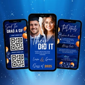 Double Graduation Party Invitation: Class of 2025 (DIY Template)