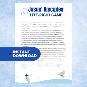 Bible Left Right Game l Sunday School Church Games l Left-Right Bible Games l Jesus&#39; Disciples Games l Youth Group Games l Bible Study Games