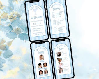 Last Toast Girls Trip Invitation, Animated Bachelorette Weekend Itinerary Evite, Editable Template