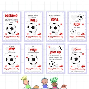 Cartes de football pour la Saint-Valentin : à imprimer pour les enfants (PDF)