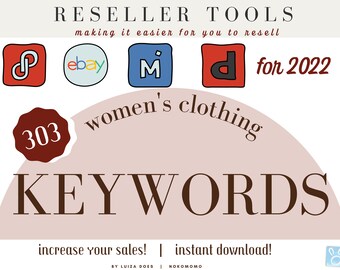 Keywords List for Clothing Resellers in 2022, Women's Clothing Seller Tools, Poshmark Keywords List, eBay Seller, Mercari, Depop Online