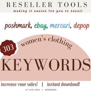 Keywords List for Clothing Resellers in 2025, Women&#39;s Clothing Seller Tools, Poshmark Keywords List, eBay Seller, Mercari, Depop Online