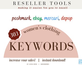 Keywords List for Clothing Resellers in 2025, Women's Clothing Seller Tools, Poshmark Keywords List, eBay Seller, Mercari, Depop Online