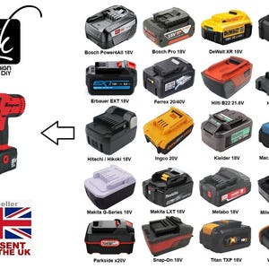Adapter for older Snap-On 18V Ni-Cd Tool to fit other Brand Battery