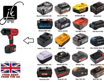 Adapter for older Snap-On 18V Ni-Cd Tool to fit other Brand Battery